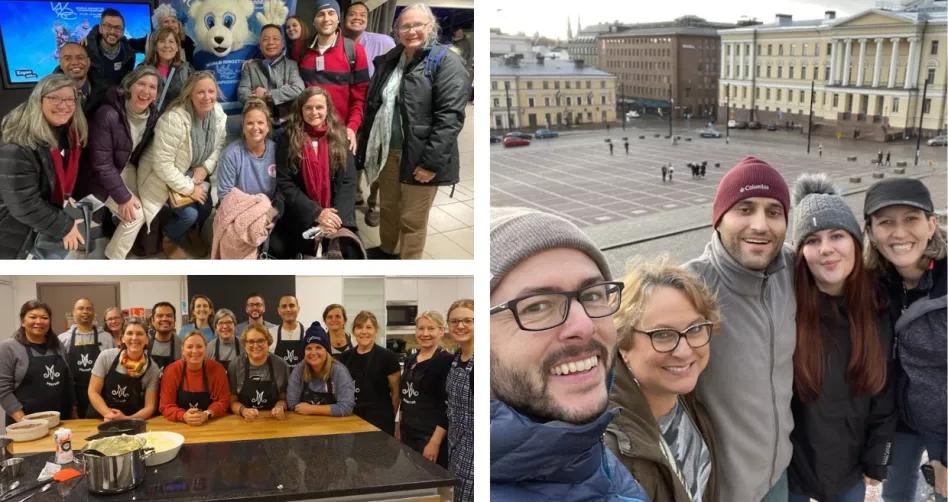 A photo collage of teachers in Finland