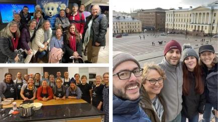 A photo collage of teachers in Finland