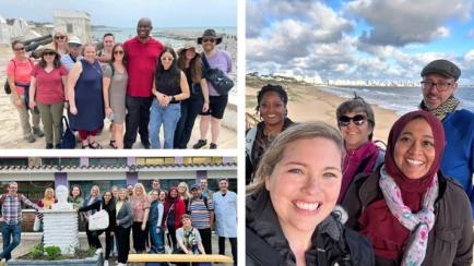 A photo collage of teachers 