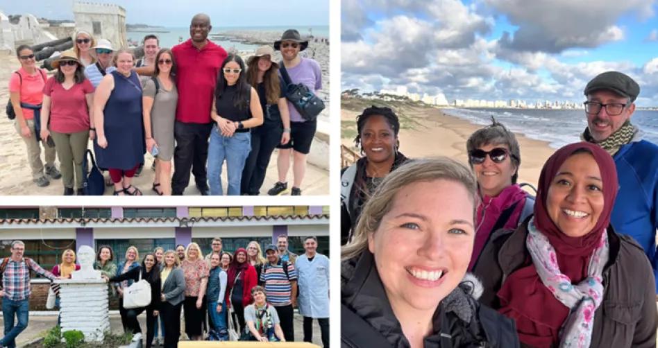 A photo collage of teachers 