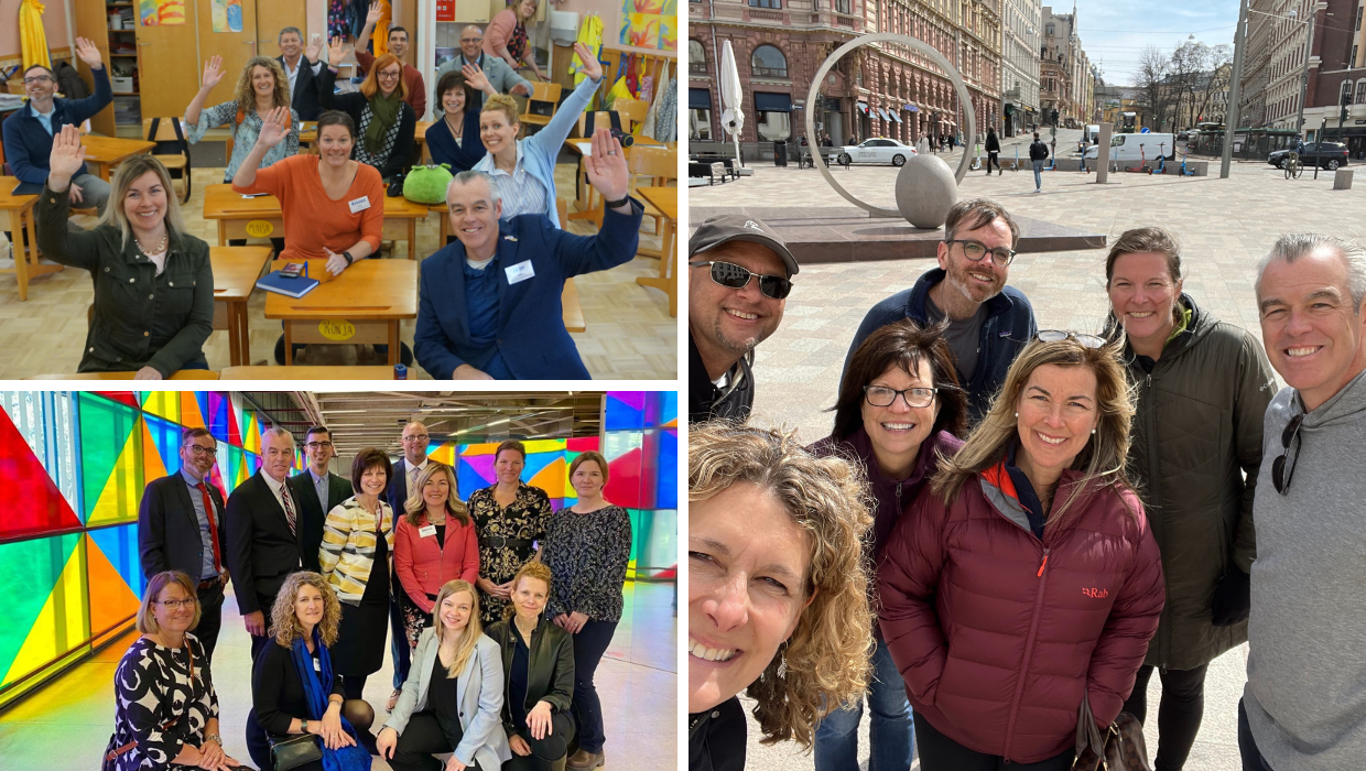 A picture collage of teachers in Finland